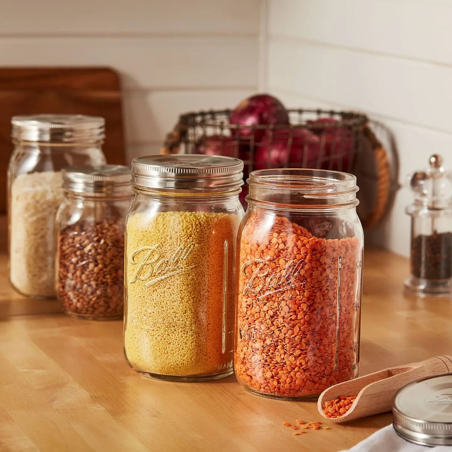 glass and stainless steel food storage