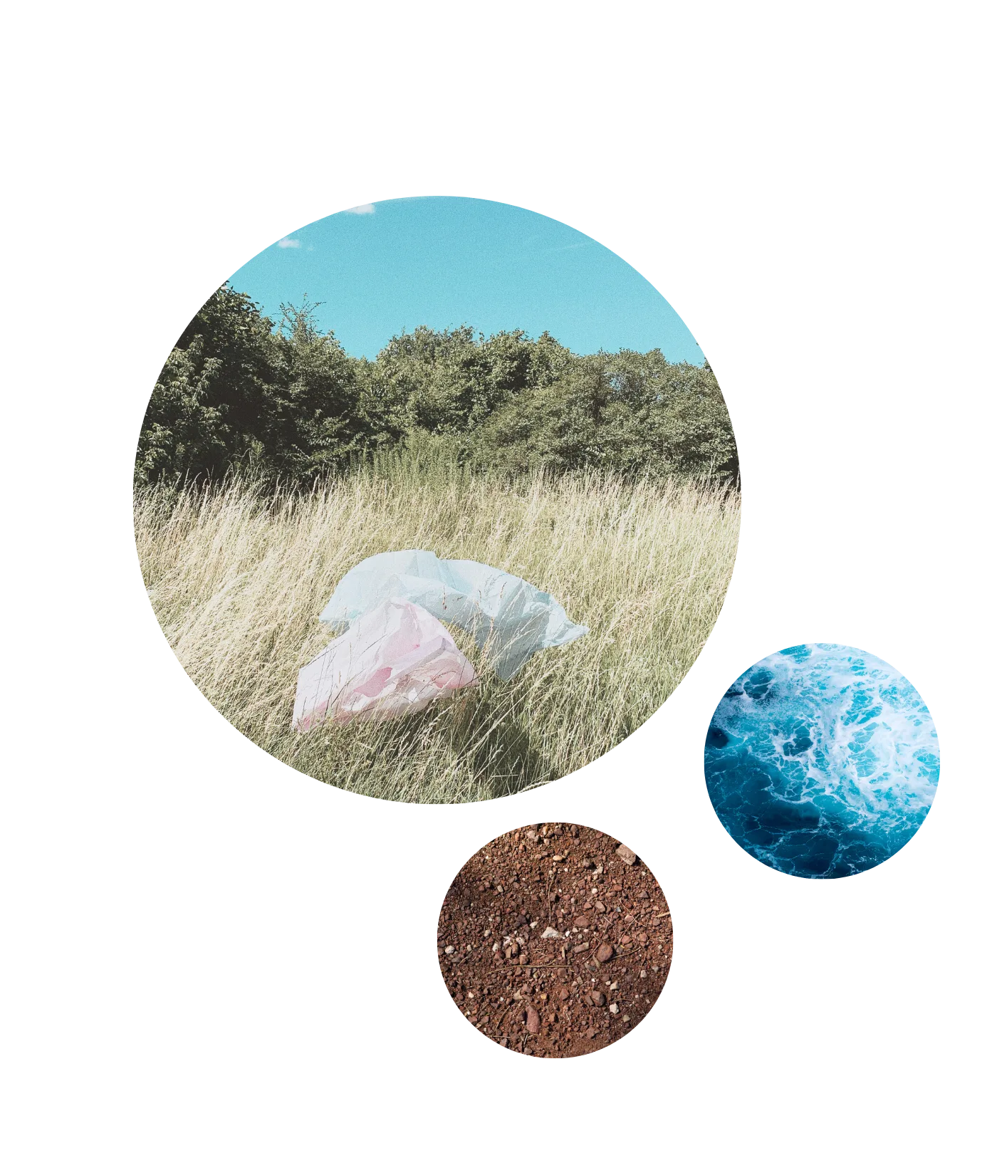 Environment with plastic